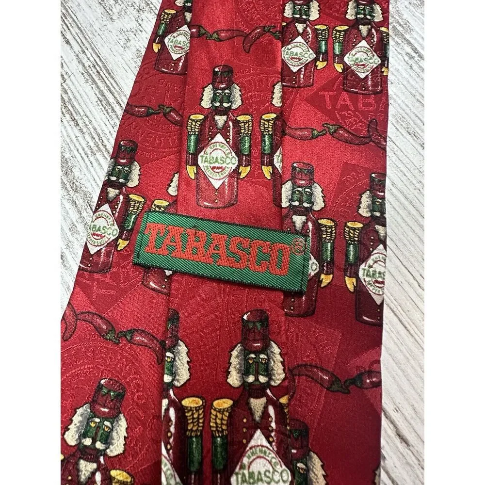 TABASCO Hot Sauce  Men's 100% Silk Neck Tie‎